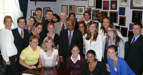 Civil Rights Icon Congressman John Lewis meets with Public Law Students after recounting the story of the Civil Rights bills in the 1960s<br /><br />